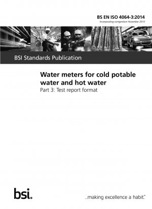 Water meters for cold potable water and hot water. Test report format