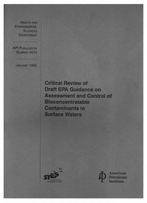 Critical Review of Draft EPA Guidance on Assessment and Control of Bioconcentratable Contaminants in Surface Waters