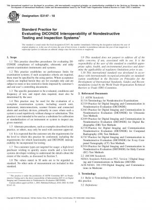 Standard Practice for Evaluating DICONDE Interoperability of Nondestructive Testing and Inspection Systems