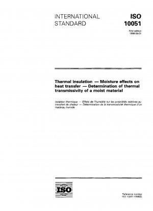 Thermal insulation - Moisture effects on heat transfer - Determination of thermal transmissivity of a moist material