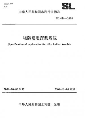 Specification of exploration for dike hidden trouble