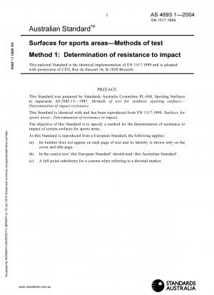 Surfaces for sports areas - Methods of test - Determination of resistance to impact