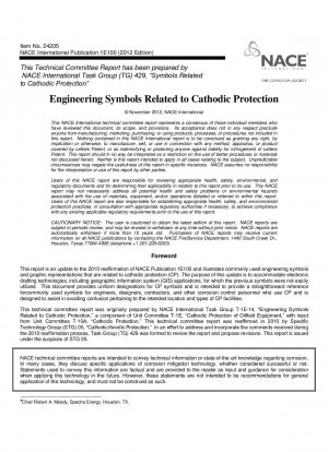 Engineering Symbols Related to Cathodic Protection (Item No. 24205)