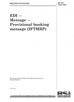 EDI — Message — Provisional booking message (IFTMBP)