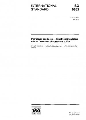 Petroleum products - Electrical insulating oils - Detection of corrosive sulfur