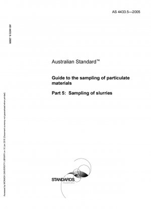 Guide to the sampling of particulate materials - Sampling of slurries