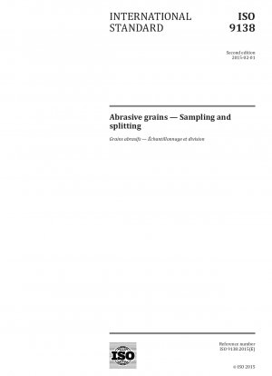 Abrasive grains - Sampling and splitting