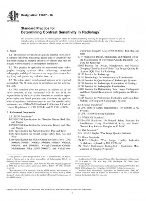 Standard Practice for  Determining Contrast Sensitivity in Radiology