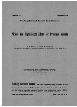 Nickel and High-Nickel Alloys for Pressure Vessels