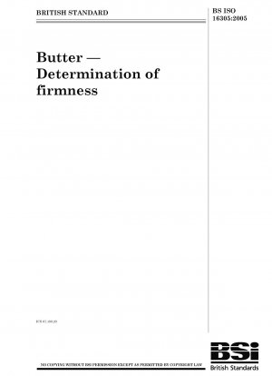 Butter - Determination of firmness
