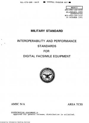 INTEROPERABILITY AND PERFORMANCE STANDARDS FOR DIGITAL FACSIMILE EQUIPMENT