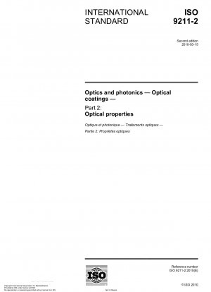 Optics and photonics - Optical coatings - Part 2: Optical properties