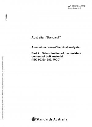 Chemical Analysis of Aluminum Ore Determination of Moisture Content of Bulk Materials