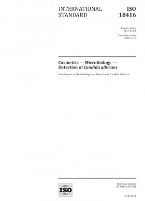 Cosmetics — Microbiology — Detection of Candida albicans