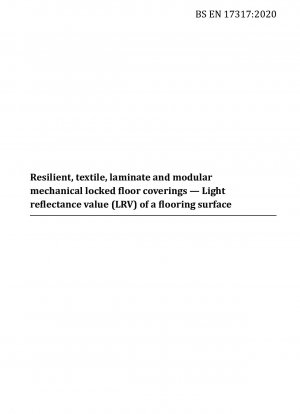 Resilient, textile, laminate and modular mechanical locked floor coverings. Light reflectance value (LRV) of a flooring surface
