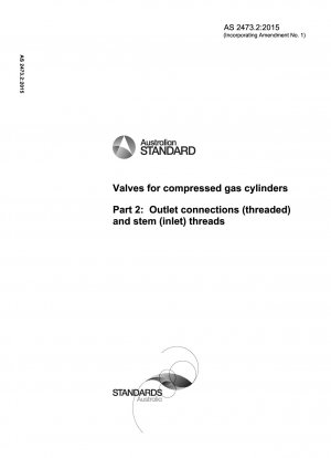 Valves for compressed gas cylinders - Outlet connections (threaded) and stem (inlet) threads