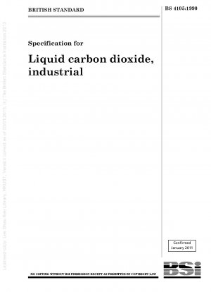 Specification for Liquid carbon dioxide, industrial