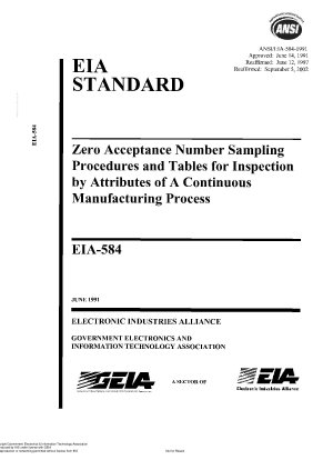 Zero Acceptance Number Sampling Procedures and Tables for Inspection by Attributes of a Continuous Manufacturing Process