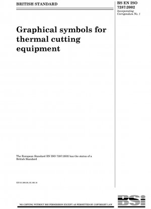 Graphical symbols for thermal cutting equipment