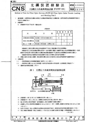 Method of Test for Fiber Optic Devices (FOPT-33 Fiber Optic Cable Tensile Loading and Bending Test)