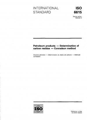 Petroleum products; determination of carbon residue; Conradson method