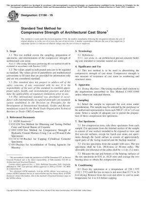 Standard Test Method for Compressive Strength of Architectural Cast Stone