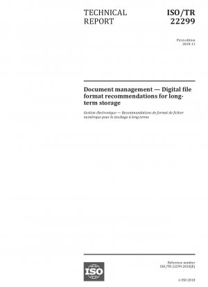 Document management — Digital file format recommendations for long-term storage
