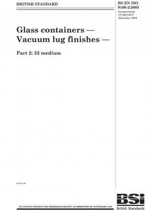 Glass containers — Vacuum lug finishes — Part 2 : 33 medium