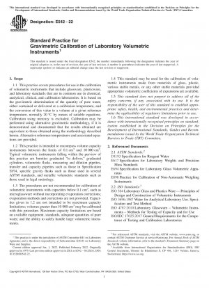 Standard Practice for Gravimetric Calibration of Laboratory Volumetric Instruments