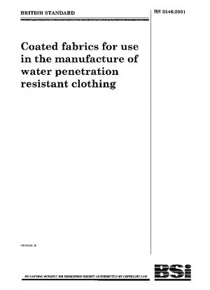 Coated fabrics for use in the manufacture of water penetration resistant clothing