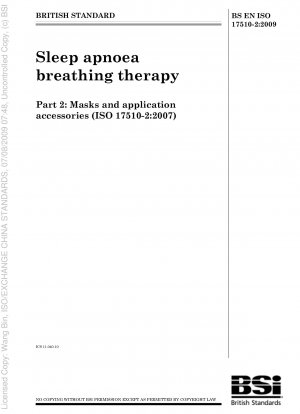 Sleep apnoea breathing therapy. Masks and application accessories