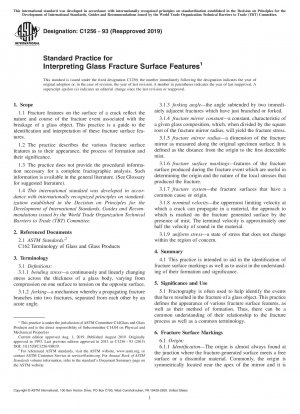 Standard Practice for Interpreting Glass Fracture Surface Features