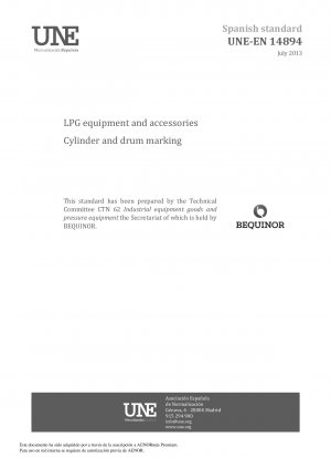 LPG equipment and accessories - Cylinder and drum marking