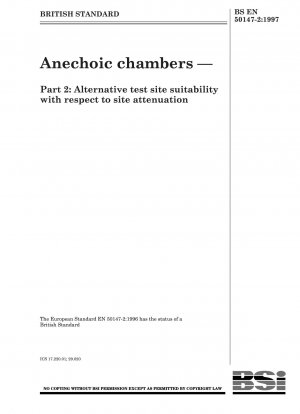 Anechoic chambers - Alternative test site suitability with respect to site attenuation