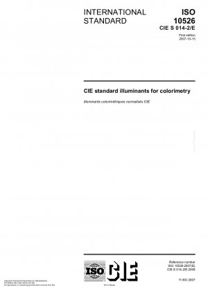CIE standard illuminants for colorimetry