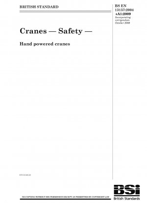Cranes. Safety. Hand powered cranes