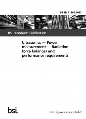 Ultrasonics. Power measurement. Radiation force balances and performance requirements