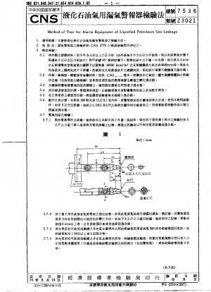Method of Test for Alarm Equipment of Liquefied Petroleum Gas Leakage