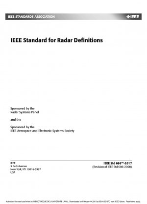 IEEE Standard for Radar Definitions