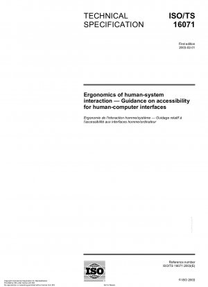Human-Computer Interaction Engineering Human-Computer Interface Accessibility Guidelines