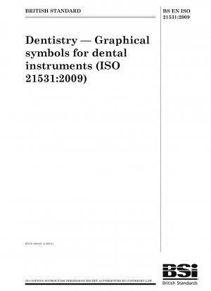 Dentistry - Graphical symbols for dental instruments