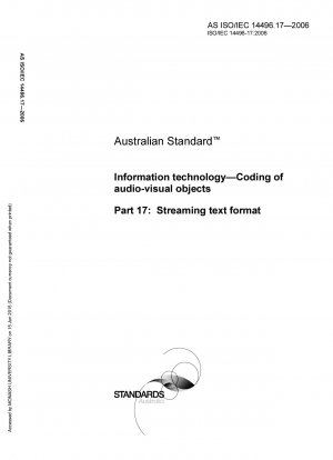Information technology - Coding of audio-visual objects - Streaming text format