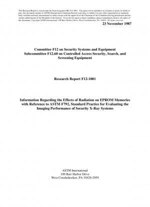 F0792-Standard Practice for Evaluating the Imaging Performance of Security X-Ray Systems
