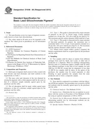 Standard Specification for Basic Lead Silicochromate Pigment