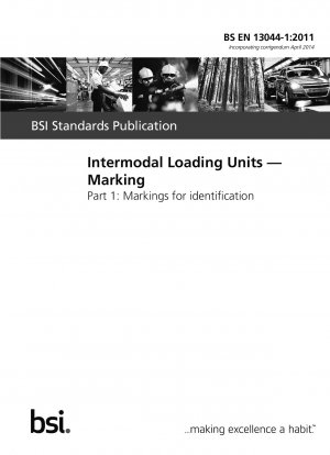 Intermodal loading units. Marking. Markings for identification