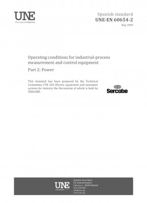 OPERATING CONDITIONS FOR INDUSTRIAL-PROCESS MEASUREMENT AND CONTROL EQUIPMENT. PART 2: POWER