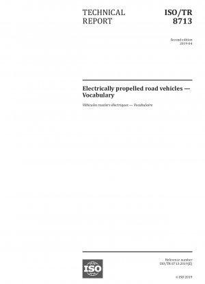 Electrically propelled road vehicles — Vocabulary
