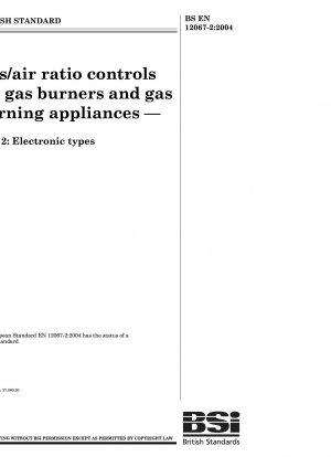Gas/air ratio controls for gas burners and gas burning appliances - Electronic types