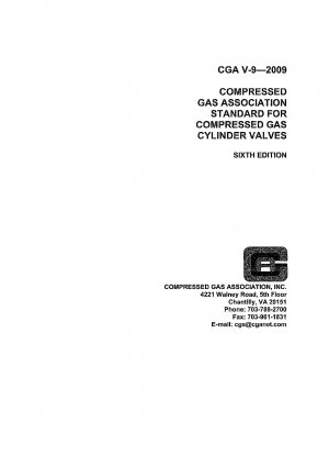 Compressed gas association standard for compressed gas cylinder valves