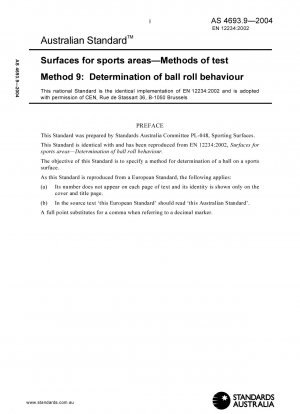 Surfaces for sports areas - Methods of test - Determination of ball roll behaviour